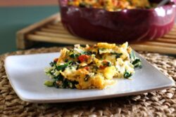 Thunfisch-Auflauf mit Reis und Spinat