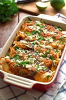 Black Bean und Reis Enchiladas