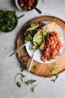 Gebratene Baked Beans