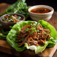 Aromatische Pulled Pork Salat-Wraps