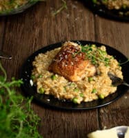 Schnelles Hühnchen-Erbsen-Risotto