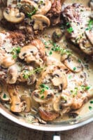 Herzhafte Pilz-Schweinekoteletts Auflauf