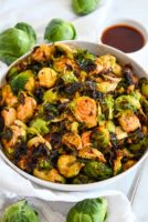 Herzhafter Rosenkohl mit Garnelen-Infusion