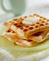 Luftige Orangenwaffeln