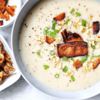 Cremige Knoblauch-Kartoffelsuppe