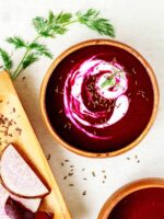 Cremige Ofen-Rote-Bete-Kartoffelsuppe