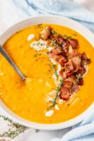 Herzhafte Schinken-Süßkartoffelsuppe