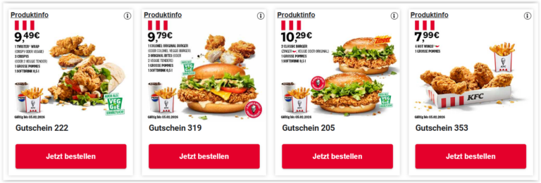 Aktuelle KFC Gutscheine & Aktionen gültig bis 05.02.2026