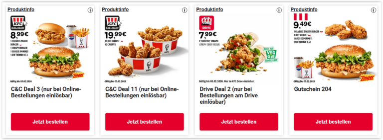 Aktuelle KFC Gutscheine & Aktionen gültig bis 05.02.2026