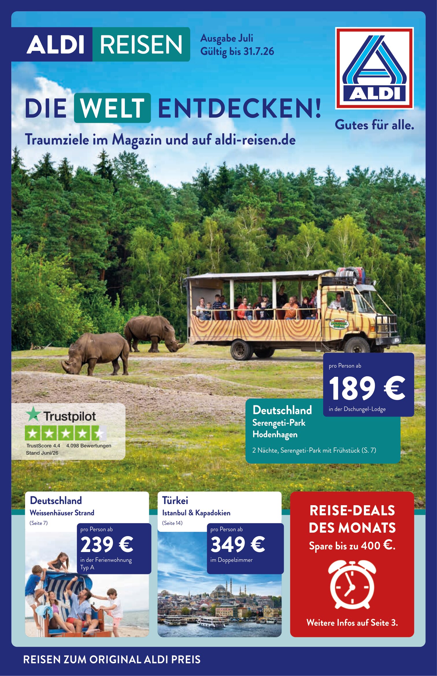 Aldi Nord Reisen Prospekt